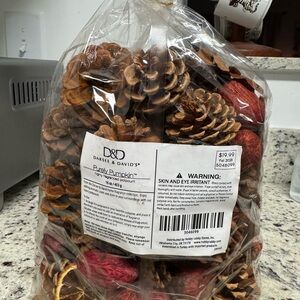 Hobby Lobby Pumpkin Potpourri with Red and Brown Accents